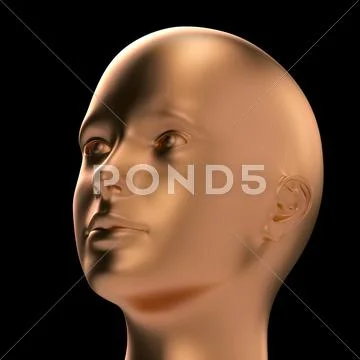 Head looks up Stock Photos