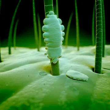 Head louse, illustration Stock Illustration