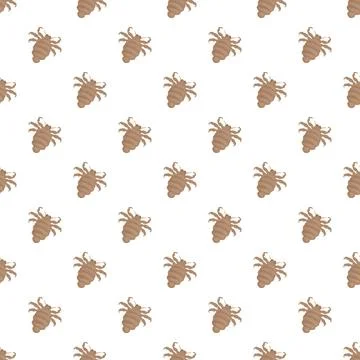Head louse repeating pattern creating endless infestation background Stock Illustration