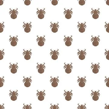 Head louse repeating pattern vector graphic design Stock Illustration