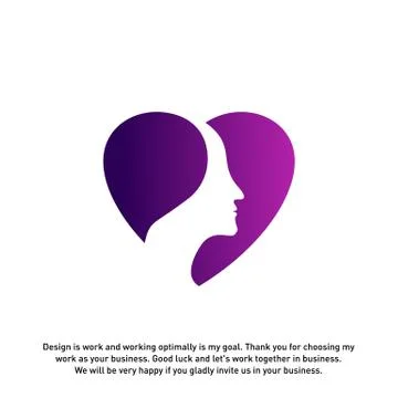 Head love logo vector, Head intelligence logo designs concept vector - Vector Stock-Illustration