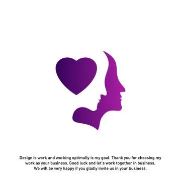 Head love logo vector, Head intelligence logo designs concept vector - Vector Stock Illustration