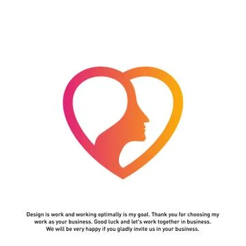 Head love logo vector, Head intelligence logo designs concept vector - Vector Stock Illustration