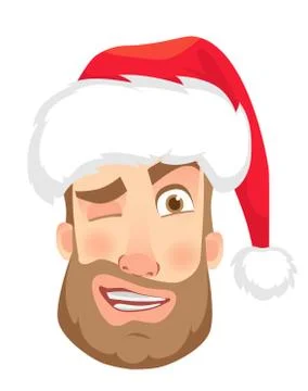 Head of man in hat Stock Illustration