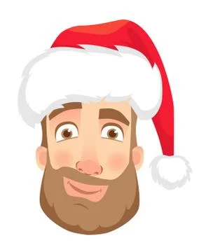 Head of man in hat Stock Illustration