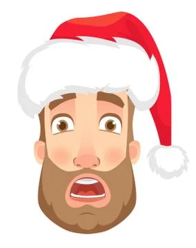 Head of man in hat Stock Illustration