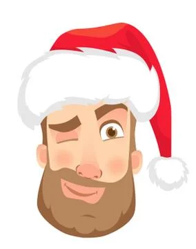 Head of man in hat Stock Illustration