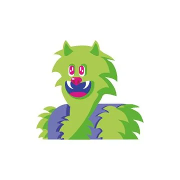 Head of man wolf on white background Illustrazione stock