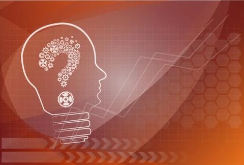 Head of a manikin with a question mark inside it, concept of questions and do Stock Illustration