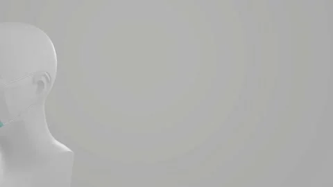 Head with mask. Stock Footage 151574440