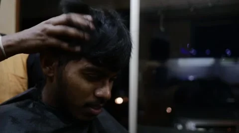 Head massage in india Stock Footage 60042530