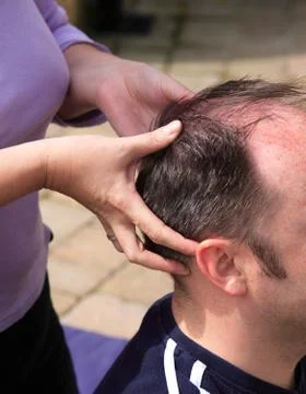 Head massage Stock Photos