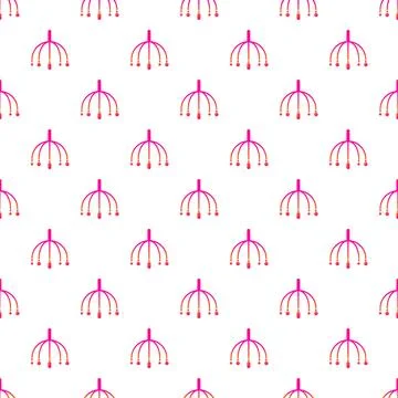 Head massager tool seamless pattern for relaxation Stock Illustration