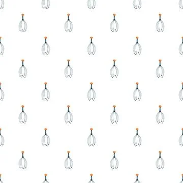 Head massager tools creating a soothing wellness pattern Stock Illustration