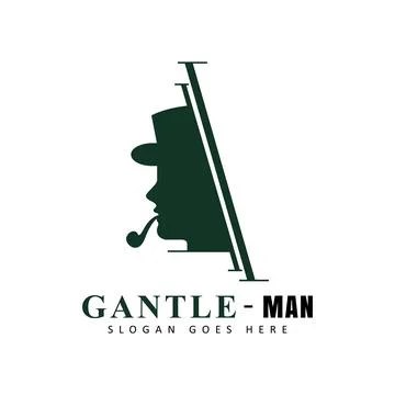 Head men logo retro Stock Illustration