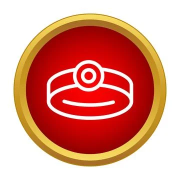 Head mirror icon representing ent medical equipment Stock Illustration