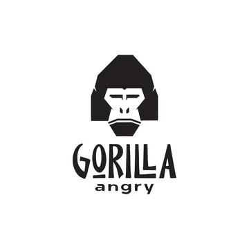 Head modern angry gorilla logo design vector graphic symbol icon illustrati.. Stock Illustration