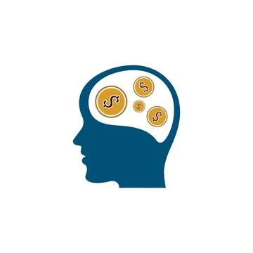 Head with money thinking vector illustration design Illustrazione stock