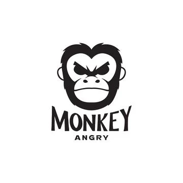 Head monkey angry vintage logo design vector graphic symbol icon illustrati.. Stock Illustration