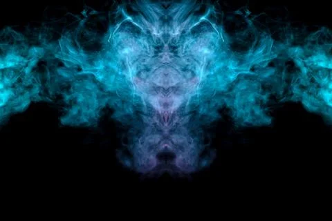 The head of a monster with a skull in the form of a pattern from a ghost or a Stock Photos