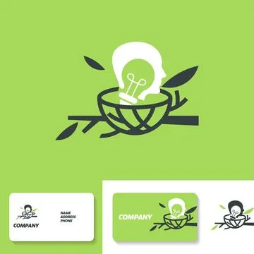 Head Nest Logo Stock Illustration