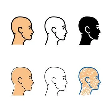 Head pack human color icon vector Stock Illustration