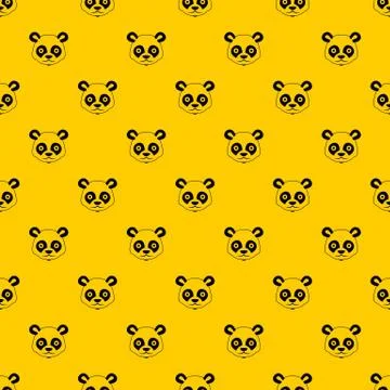 Head of panda pattern vector 库存插图