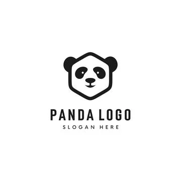 Head panda Vector Logo Design Stock Illustration