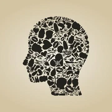Head of a part of a body Stock Photos