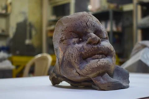 The head part of a sculptor Stock Photos