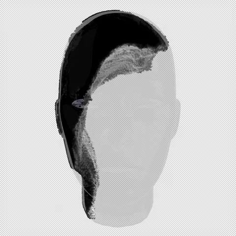 Head particles rotation black Stock Footage 335214174
