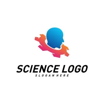 Head People with Gear Logo Vector Template. Brain, Creative mind with Mechani Stock Illustration