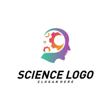 Head People with Gear Logo Vector Template. Brain, Creative mind with Mechani Stock Illustration