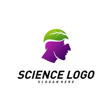 Head People with Leaf Logo Vector Template. Brain, Creative mind With Nature, Stock Illustration