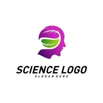 Head People with Leaf Logo Vector Template. Brain, Creative mind With Nature, Stock Illustration