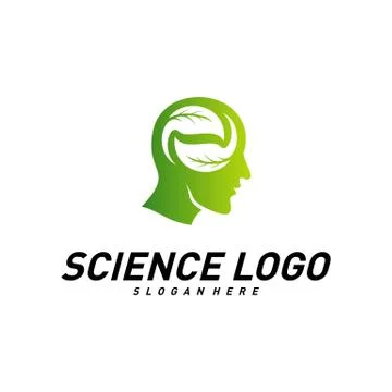 Head People with Leaf Logo Vector Template. Brain, Creative mind With Nature, Stock Illustration