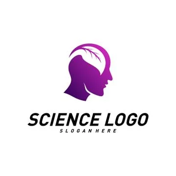 Head People with Leaf Logo Vector Template. Brain, Creative mind With Nature, Stock Illustration
