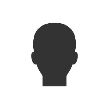 Head, people, profile icon. Vector illustration, flat design. Stock Illustration