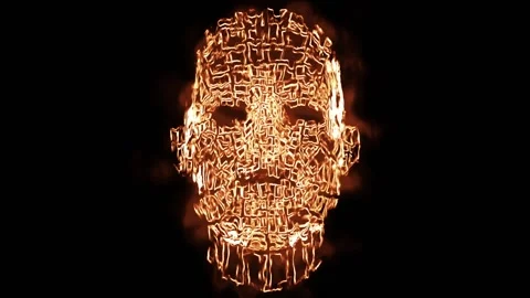 Head of the person from a 3d Grid. Stock Footage 194008459