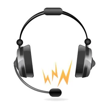 Head phone icon Illustrazione stock