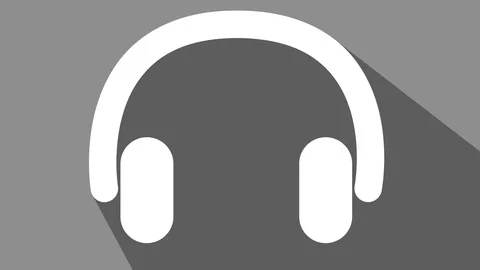 Head phone inout animation long shadow white 스톡 동영상 81531925