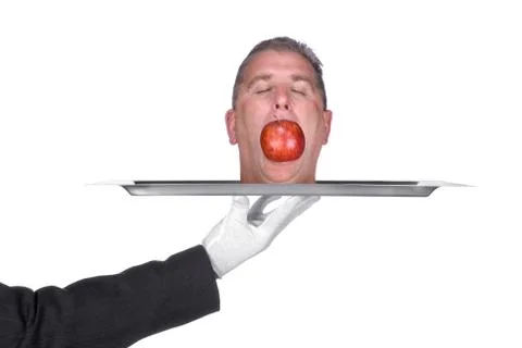 Head on a platter Stock Photos