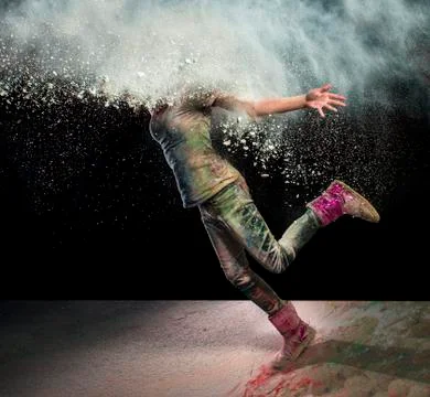 Head in powder Stock Photos