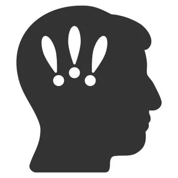 Head Problems Flat Icon Stock Illustration