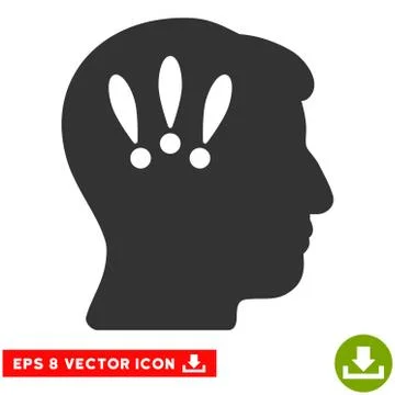 Head Problems Vector Eps Icon 스톡 일러스트