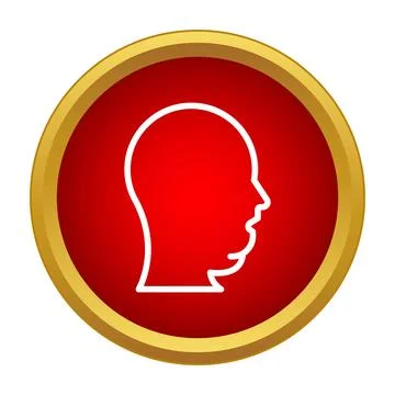 Head profile showing double chin and obesity concept Stock Illustration