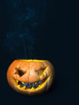 Head of a pumpkin for a holiday. The fire has already 写真素材