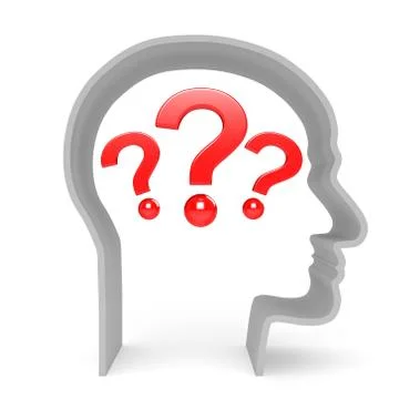 Head with question Stock Illustration