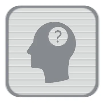 Head with a question mark. Avatar wonders. Icon help Stock Illustration