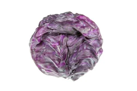 Head of red cabbage on a white background Stock Photos